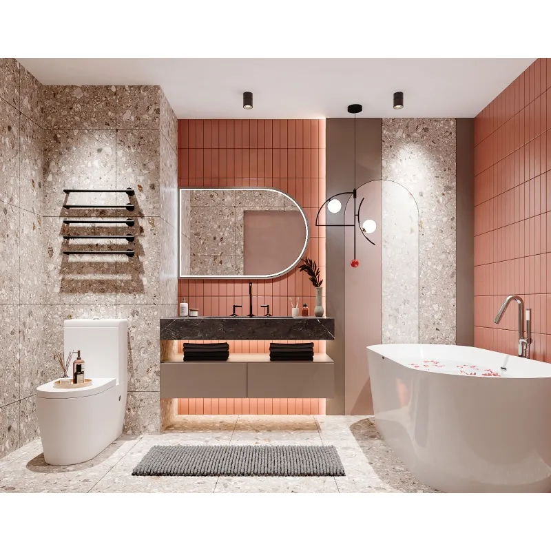 Custom Factory Price Luxury Wall Mount Floating Cabinet Bathroom Design MDF Bathroom Vanity Cabinets With Mirror