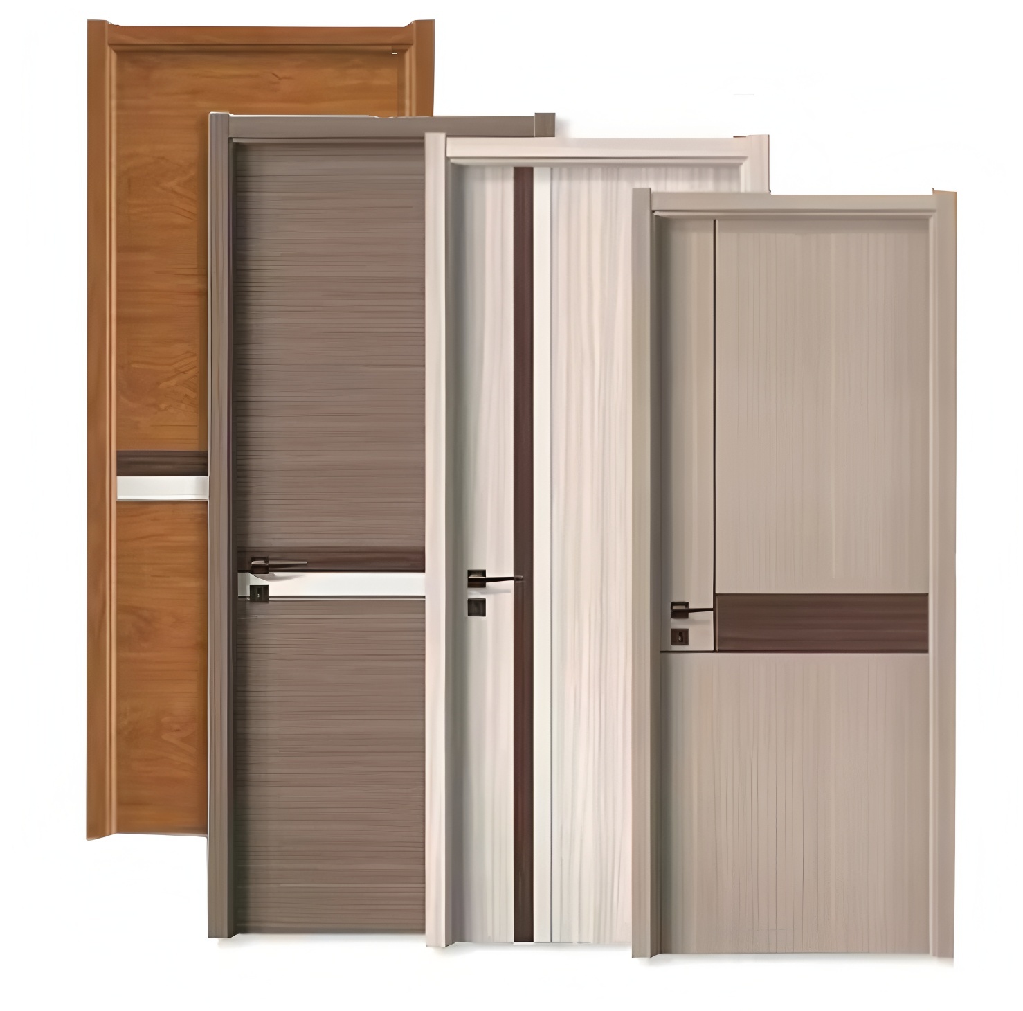 Factory Modern Design Building Apartment House Interior Doors Single Door Design Villa Paint Colors Wood Room Doors