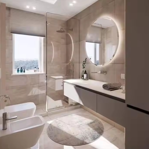Custom Professional Hotel Modern Design Waterproof Bathroom Floating Vanity