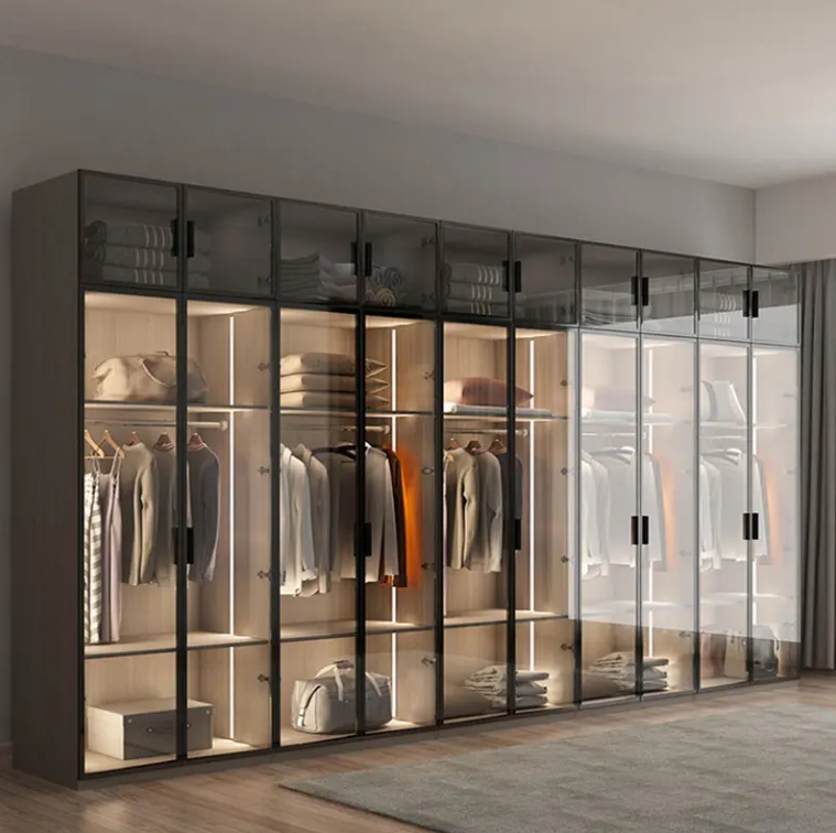Customized Modern Wardrobes Dressing Room Walk in Closet Business Men
