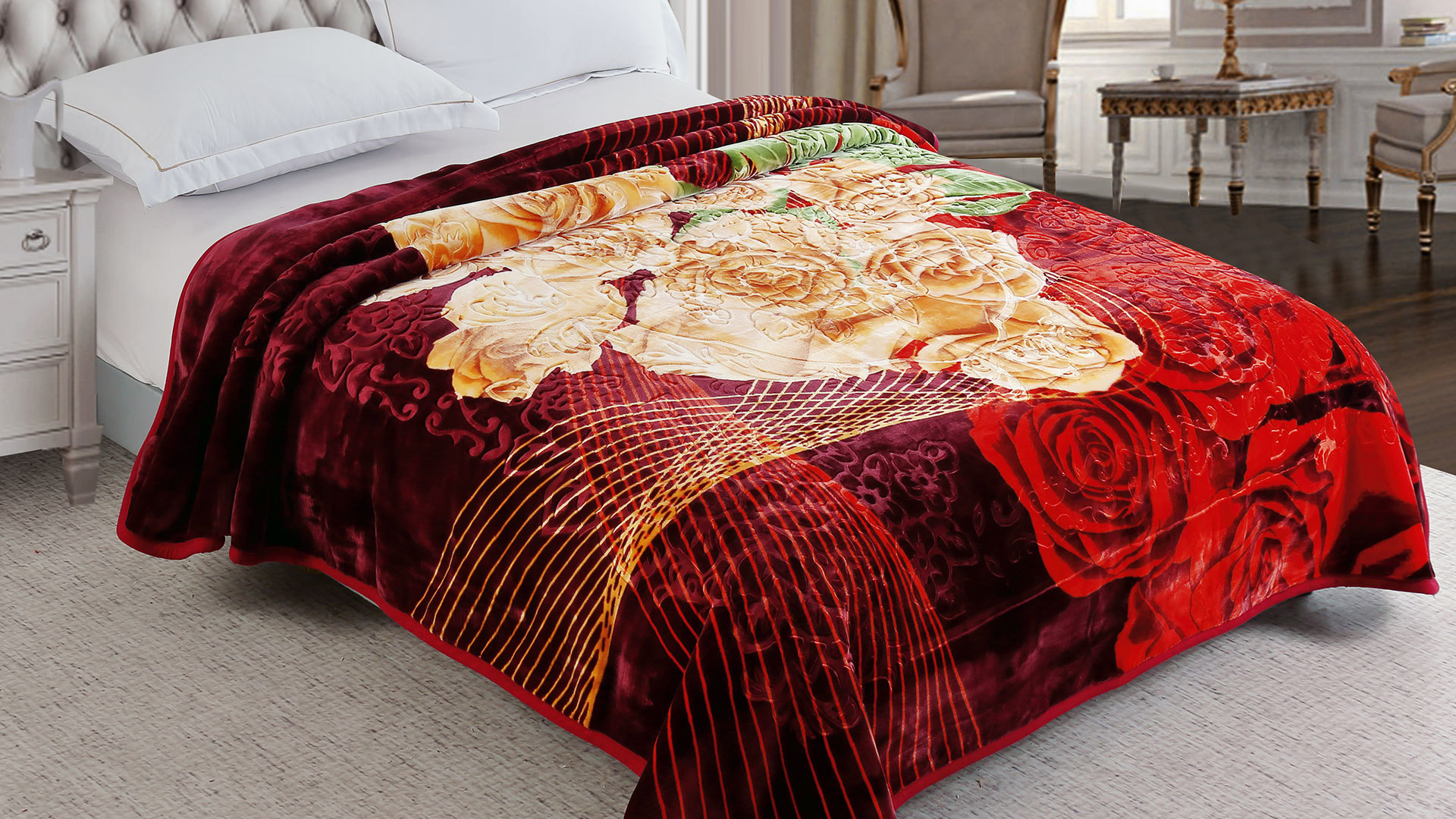 Full-Knitted Raschel Blanket