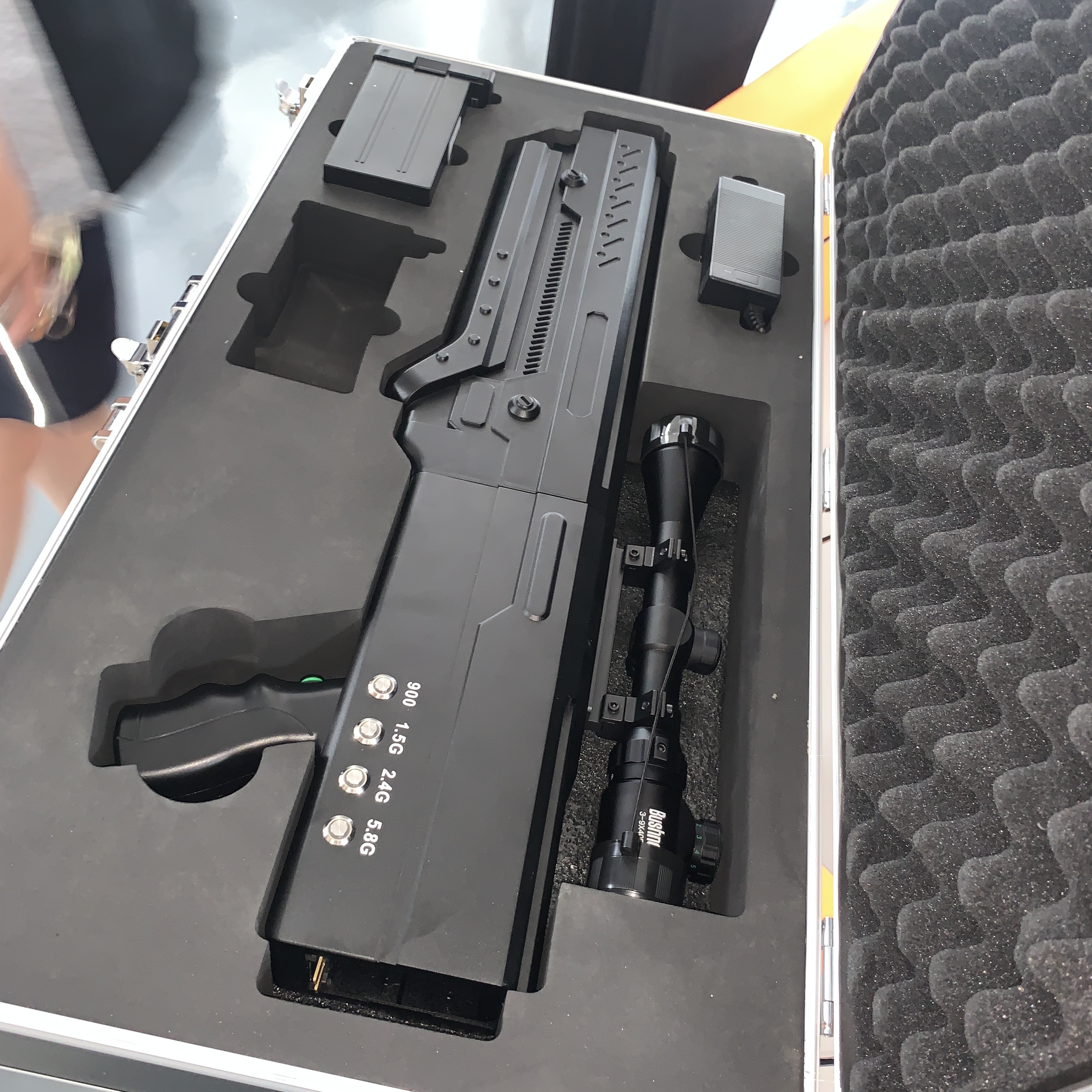 Drone jammer gun