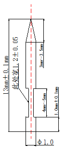 YJFL000076(φ1.0 × 13mm steel needle)