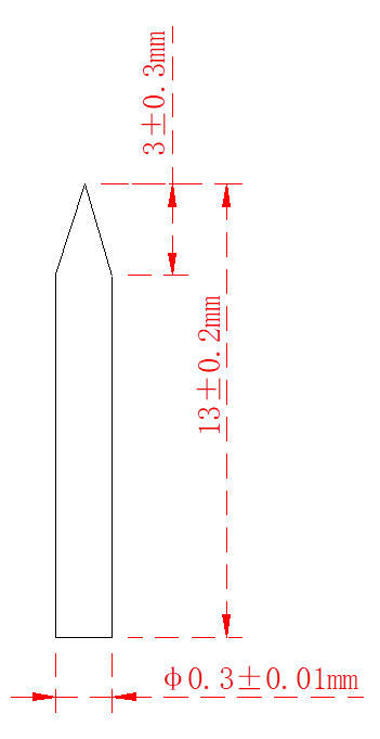 YJFL000366（φ0.3×13mm鋼針）