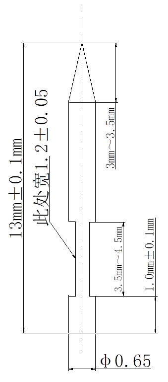 YJFL000079(φ0.65 × 13mm steel needle)