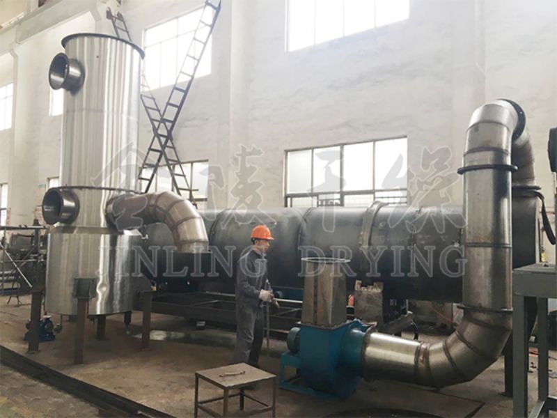 Drum sludge dryer