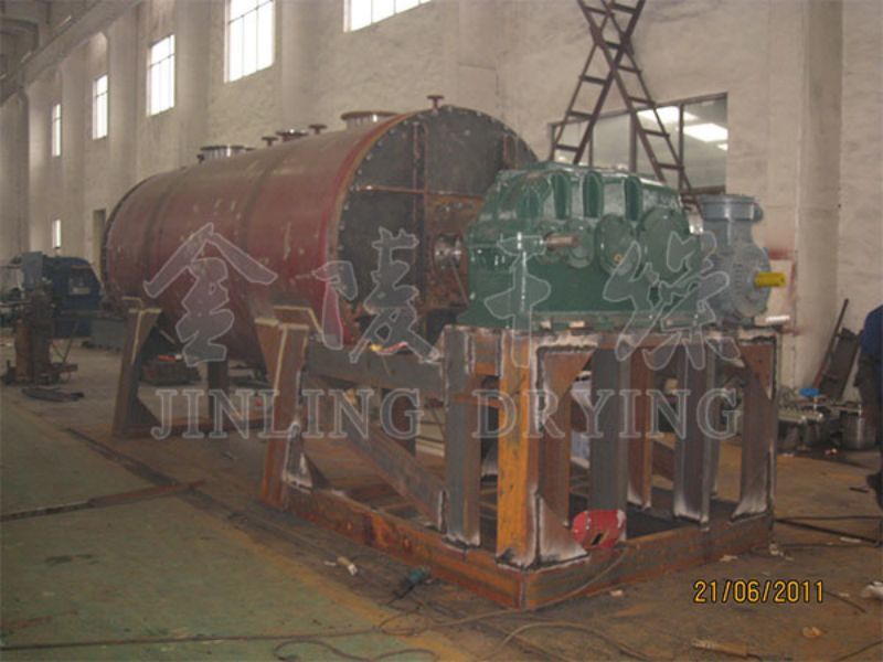 Slag and lees drying treatment system