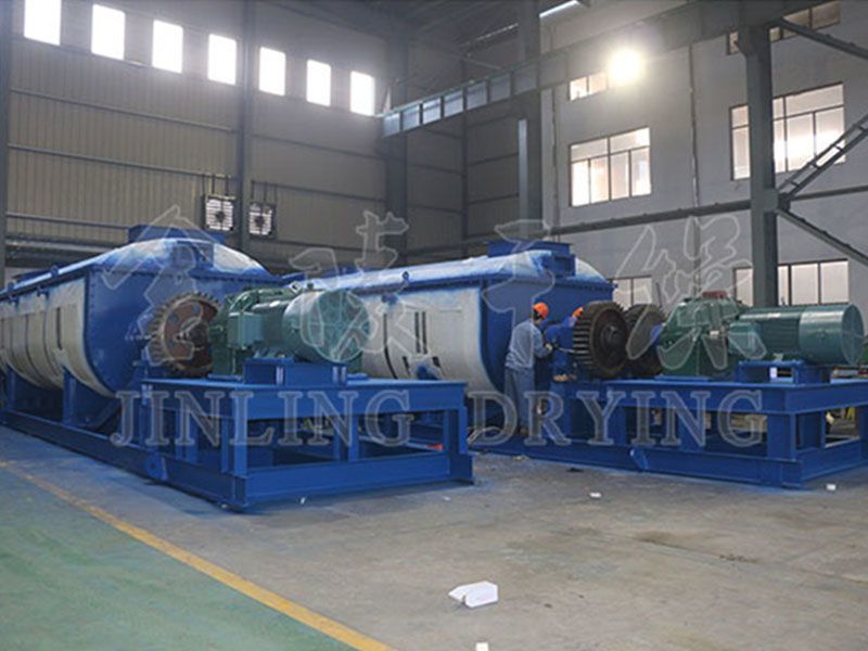 Slag and lees drying treatment system