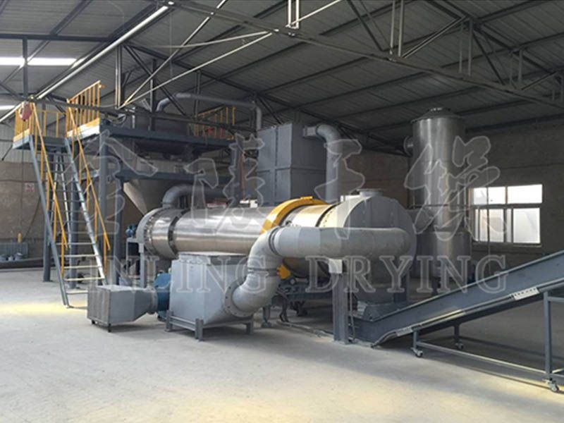 Drum sludge dryer