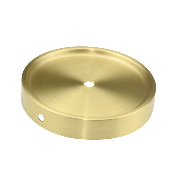 Round metal brass floor lamp and light base