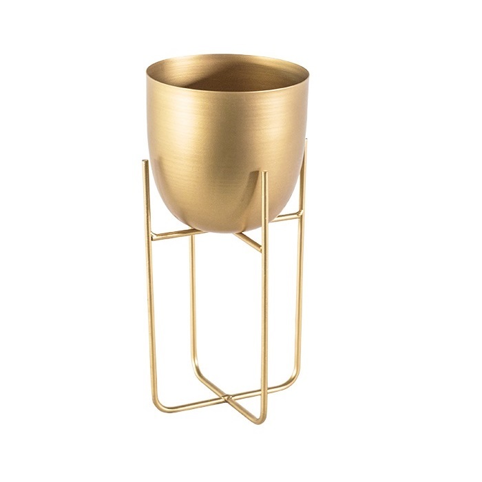Nordic metal flower planter pot with stand indoor