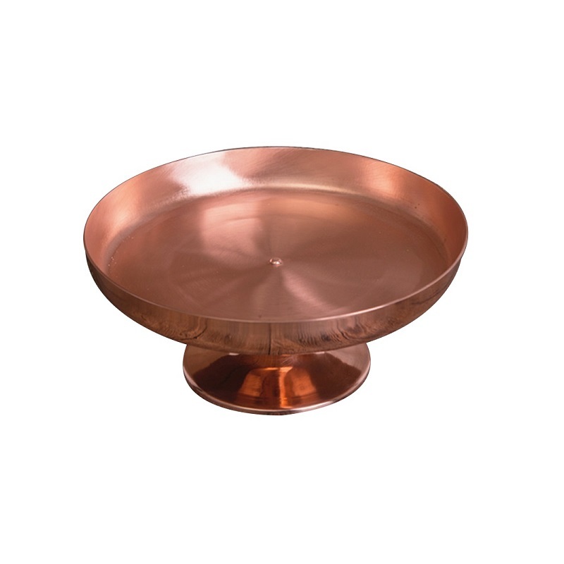 6“ luxury metal single tier copper fruit & cake stand