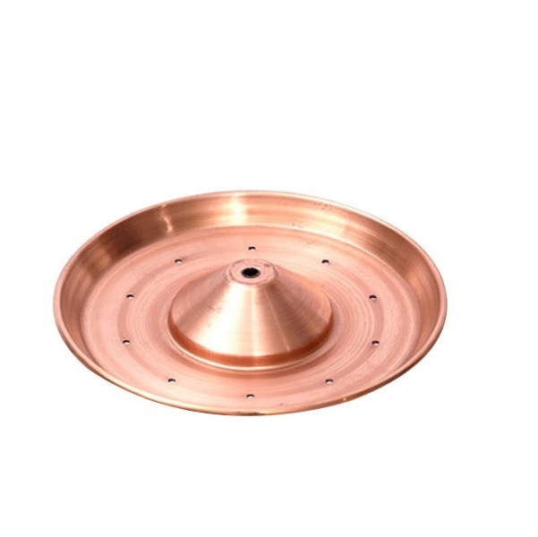 Custom metal spun brush copper light shade