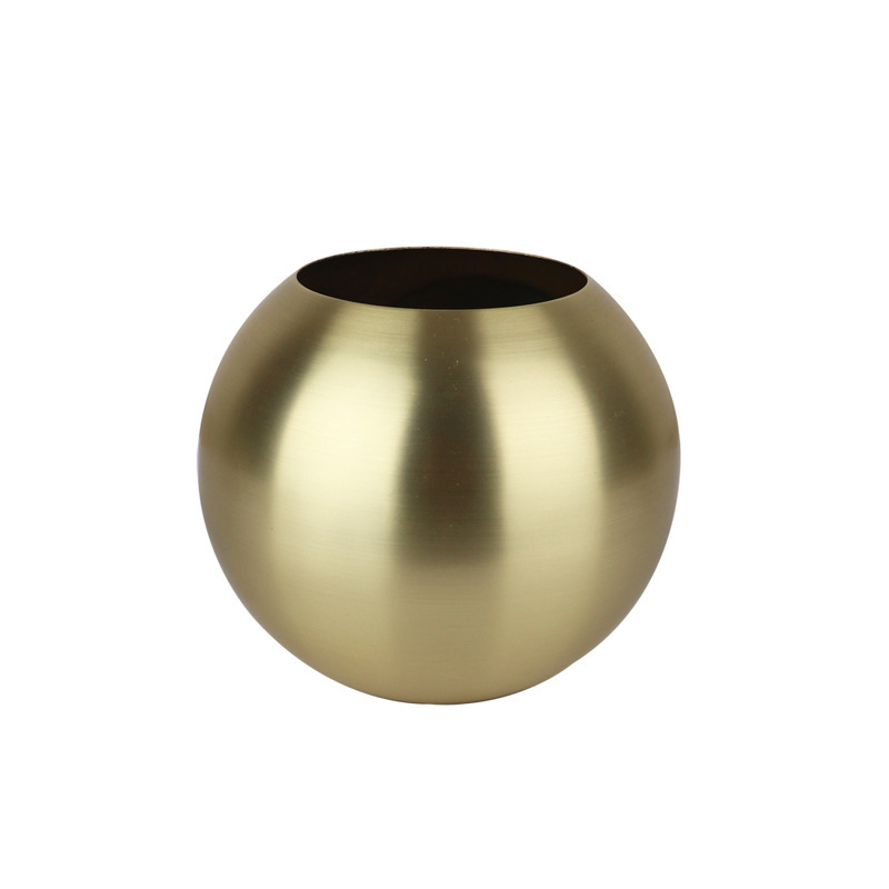 Nordic golden metal table vase flower pot home decor