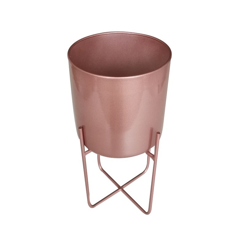 Nordic metal flower planter pot with stand decoration