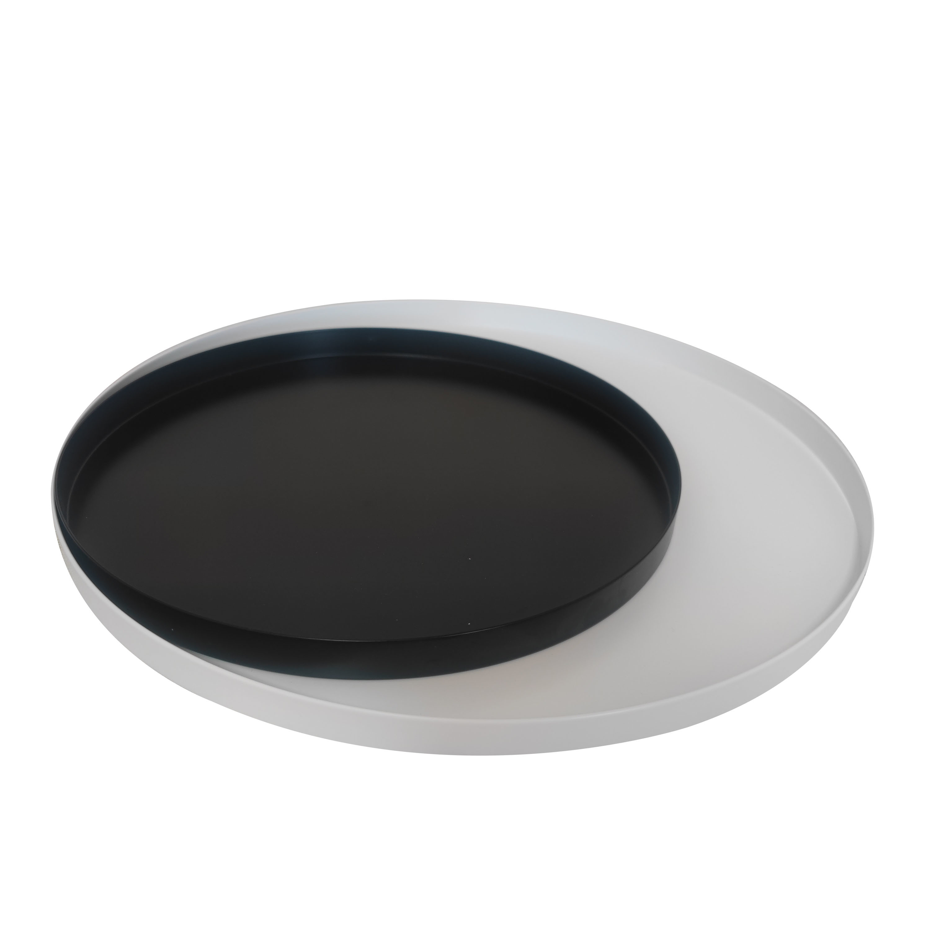 Nordic metal powder coated decorative tray round tray serving tray