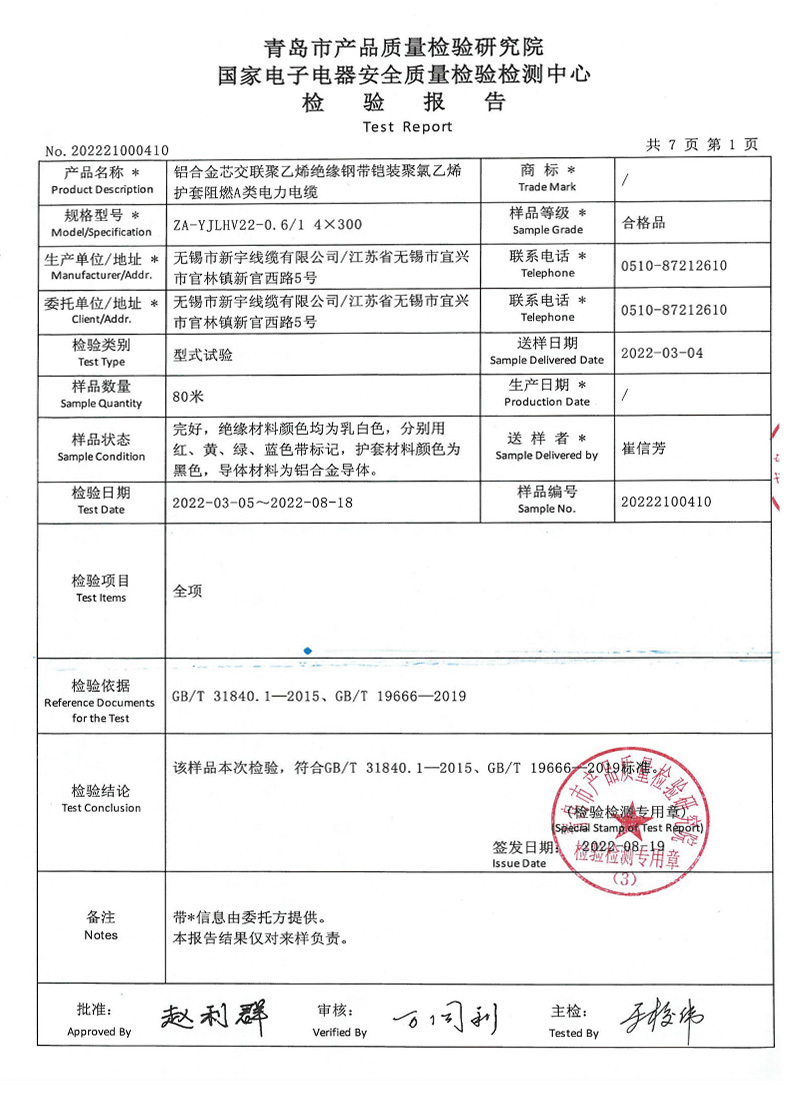 檢驗報告