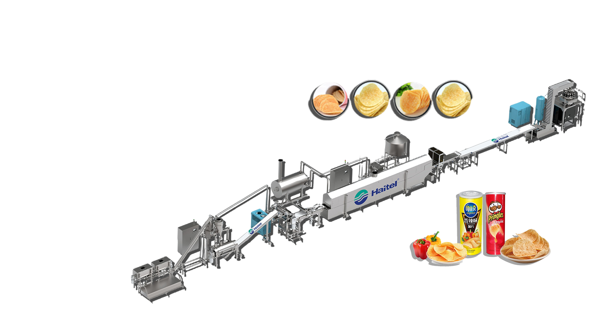Ligne de production de chips de pommes de terre composées