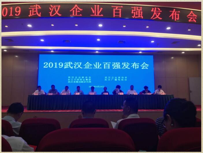 喜讯!公司荣获“2019武汉企业100强”称号