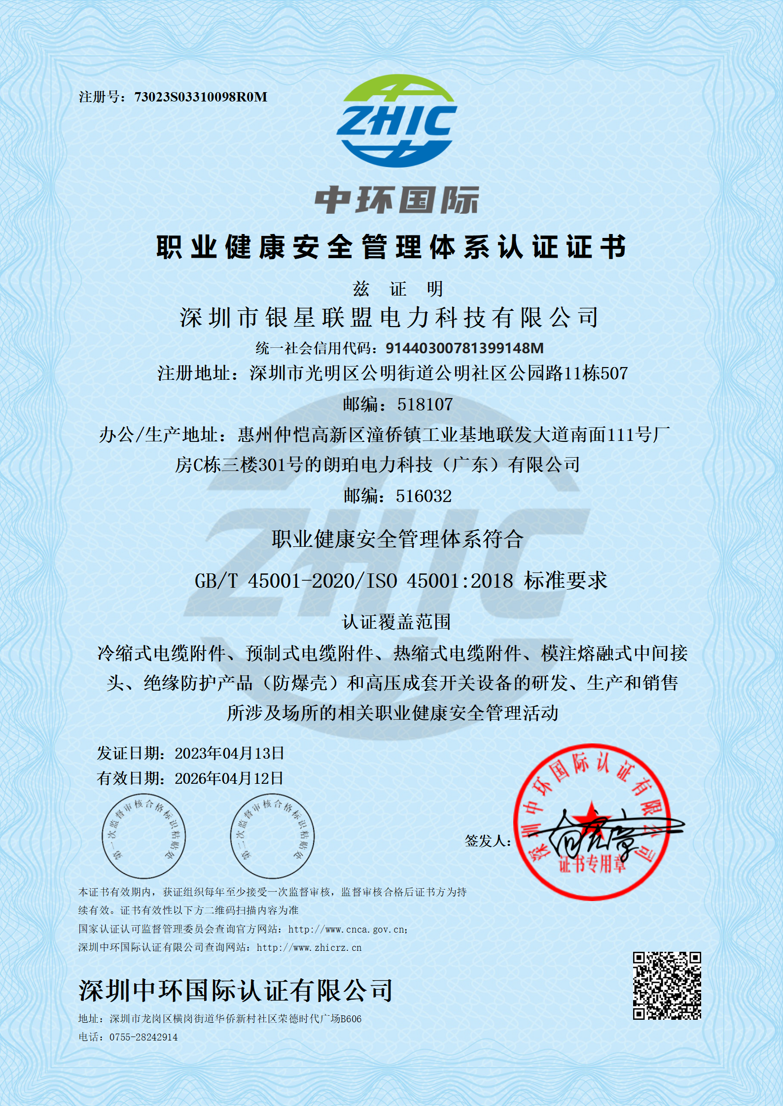 Certificates