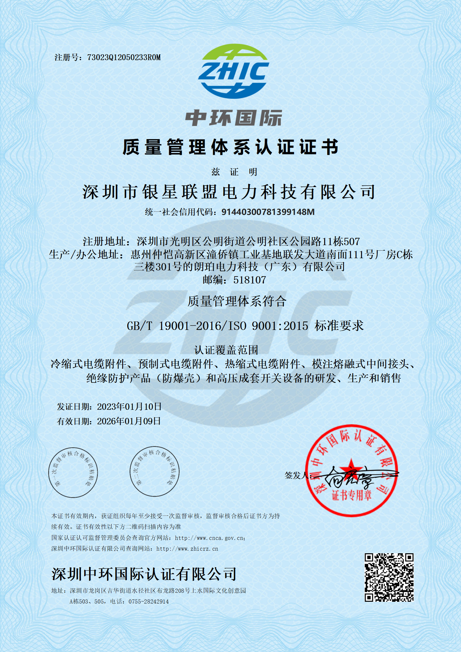 Certificates