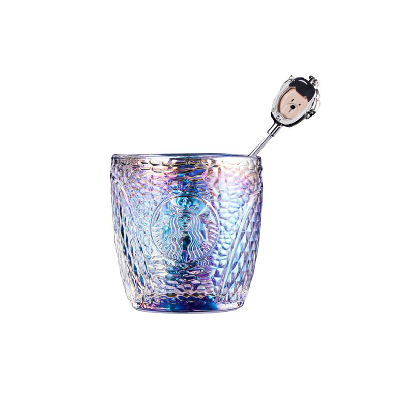星巴克宇航员小熊幻彩玻璃杯