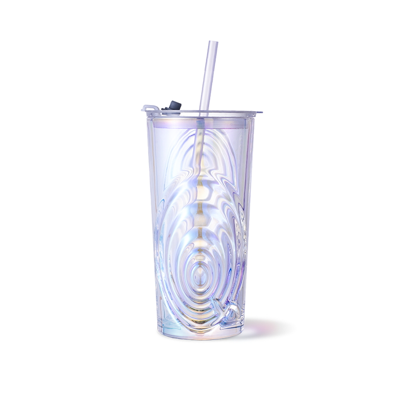 如鱼得水幻彩玻璃吸管杯