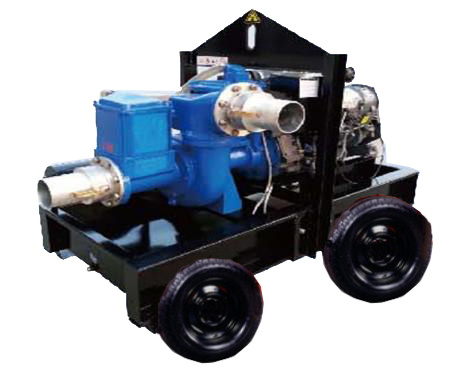 Trailer dry self-suction sewage pump