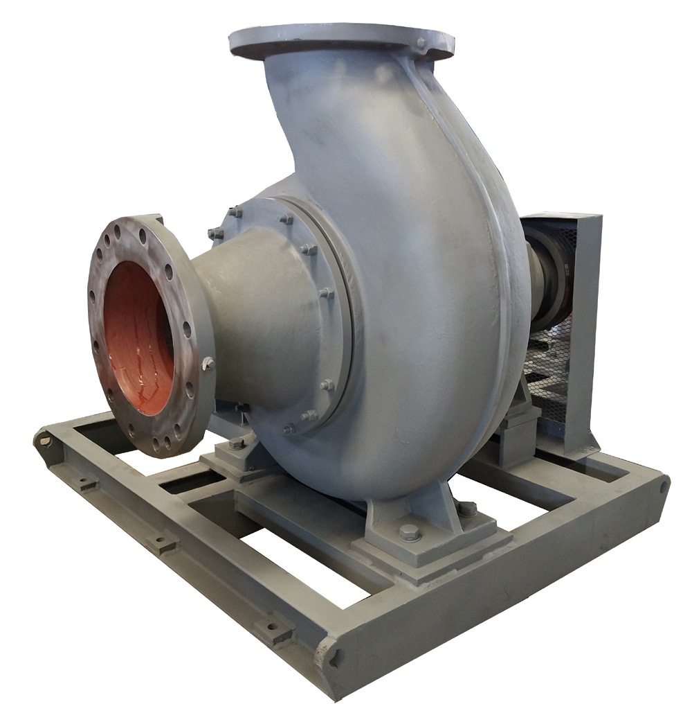 Horizontal spiral centrifugal non clogging pump