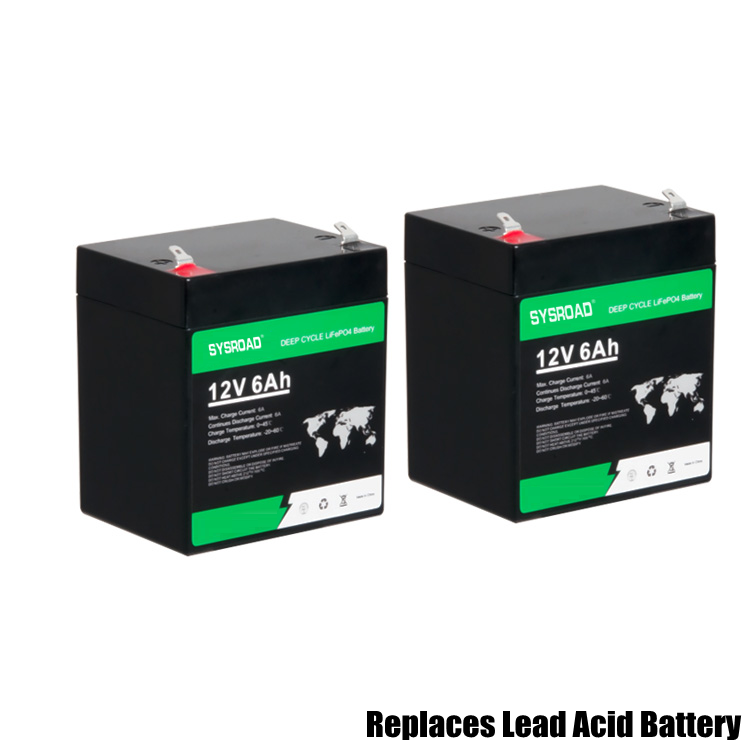 long cycle life 12V6AH lithium lifepo4 rechargeable battery lead acid replacement battery