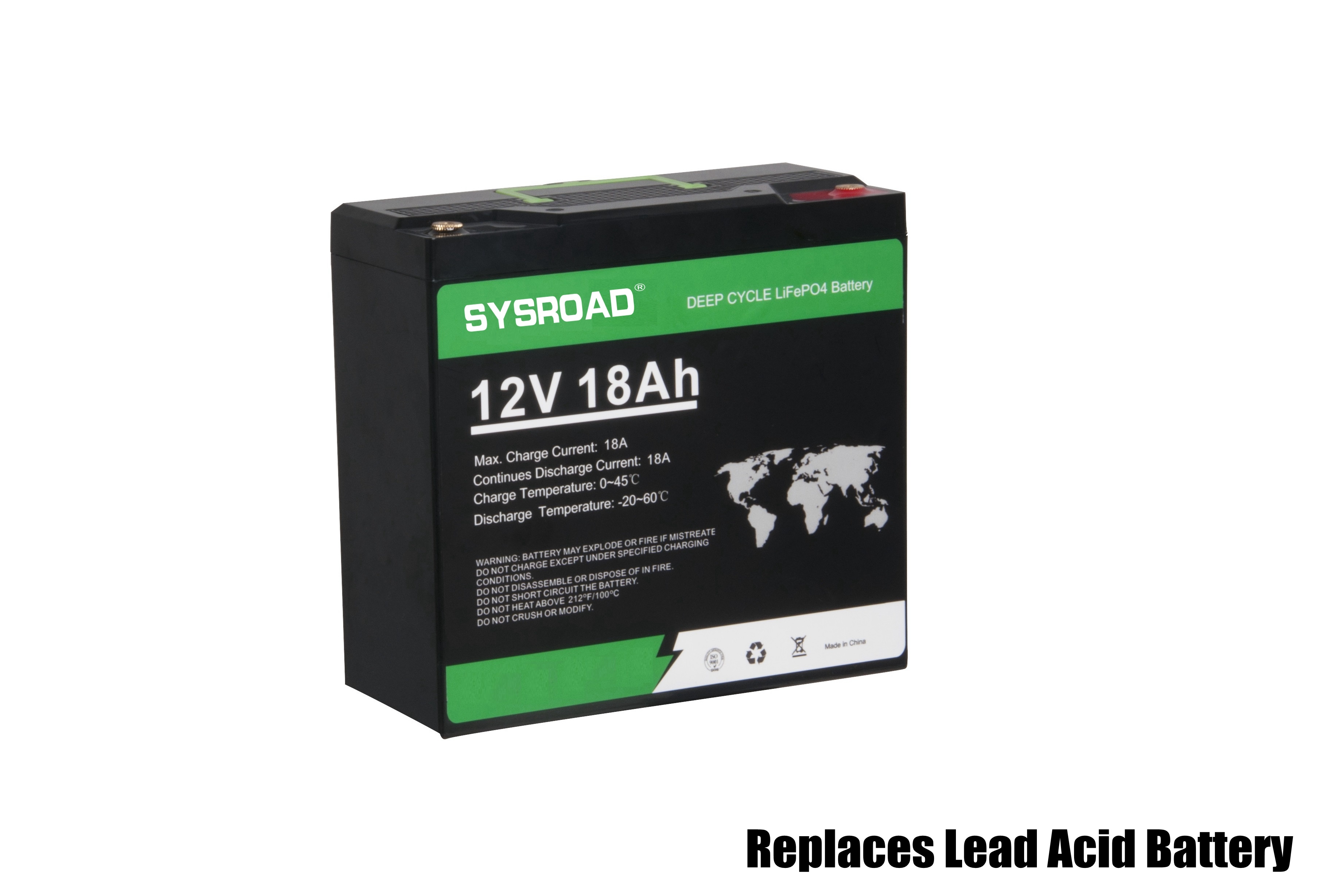 12v18ah lithium lifepo4 rechargeable battery