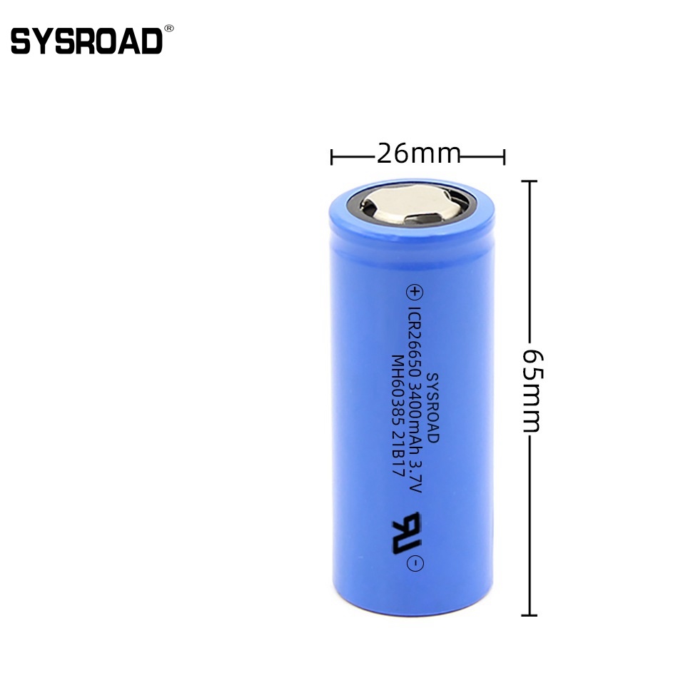 26650HP 3400mAh 3.7V lithium ion NCM  battery 10C 34A discharge with UL CB BIS  certificate