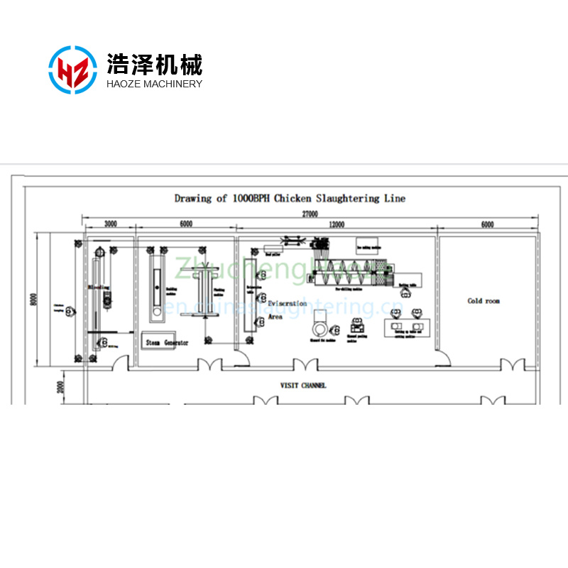500-1000BPH compact poultry poultry slaughter line