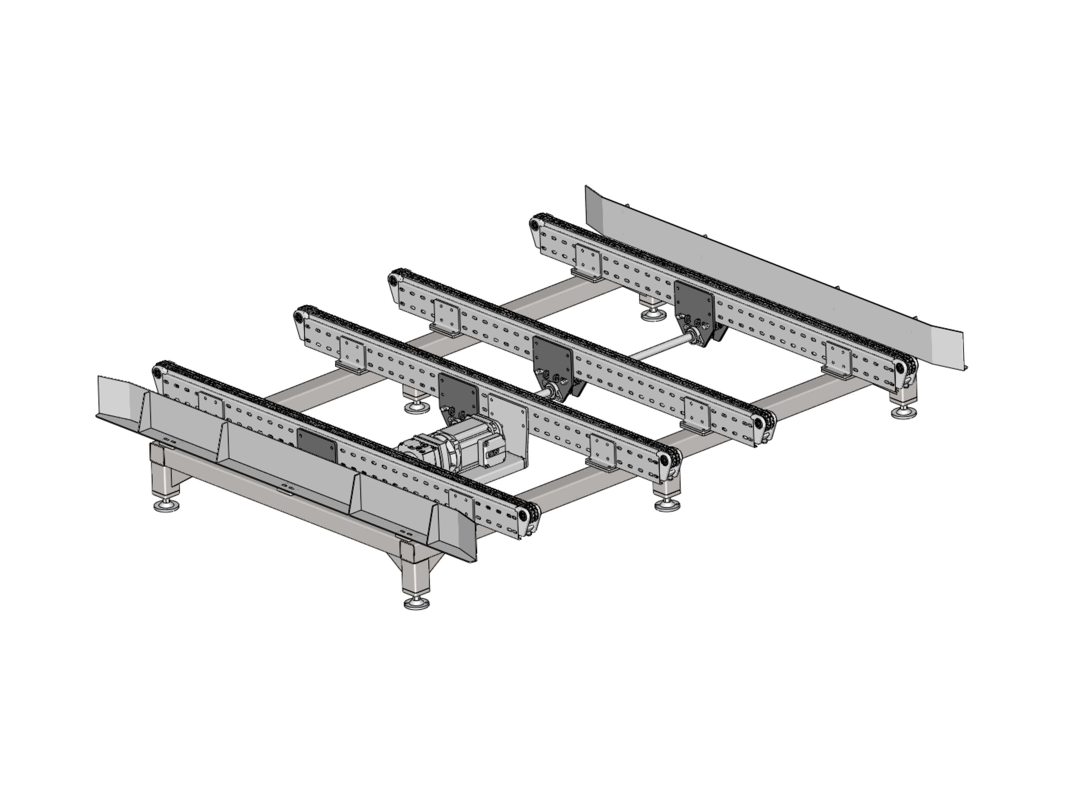 SPL-L3200-W1500 Four-row chain transfer machine