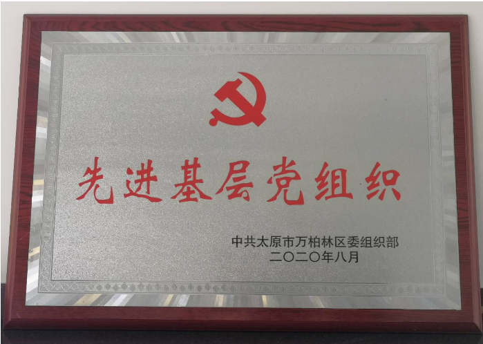 中共山西興業(yè)投資控股集團有限公司委員會榮獲中共太原市萬柏林區(qū)委組織部先進基層黨組織