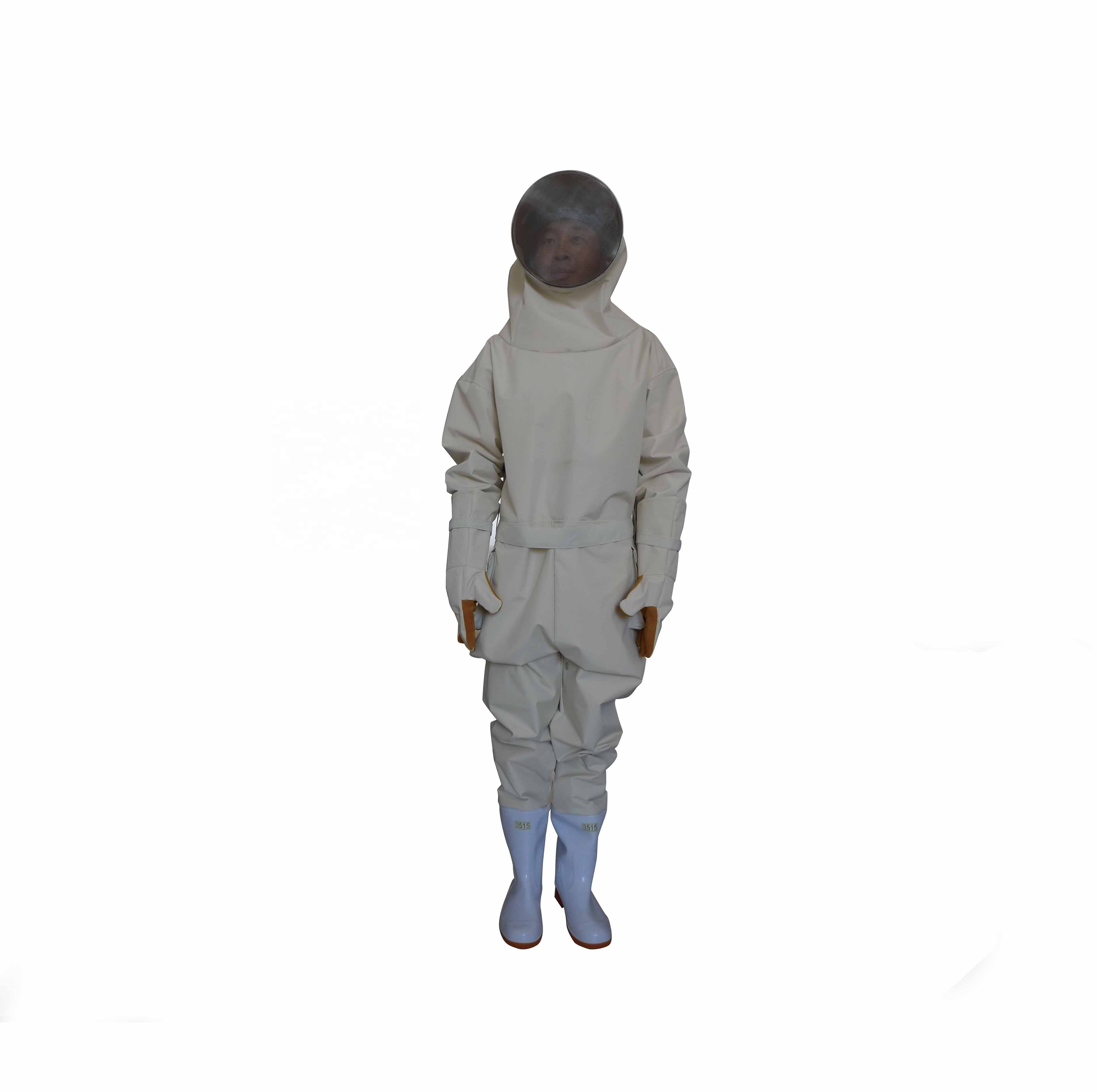 Vêtements ignifugés anti-abeilles en PVC, très demandés, avec matériau en maille d'acier inoxydable, combinaison pour pompier