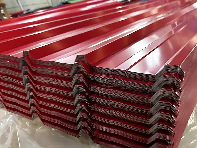 Color-coated pressed tile