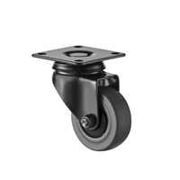 (2-16)    50mm ,75mm , 2"3"  light duty TPR caster , black coating