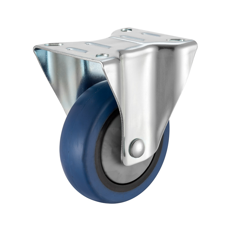 (7-11)     75mm,100mm,125mm,3"4"5" Fixed caster ,medium duty ,trolley caster ,elastic rubber wheel ,ball bearing