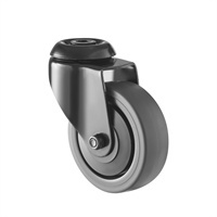 (2-20)   50mm ,75mm , 2"3" light duty bolt hole TPR caster , black coating