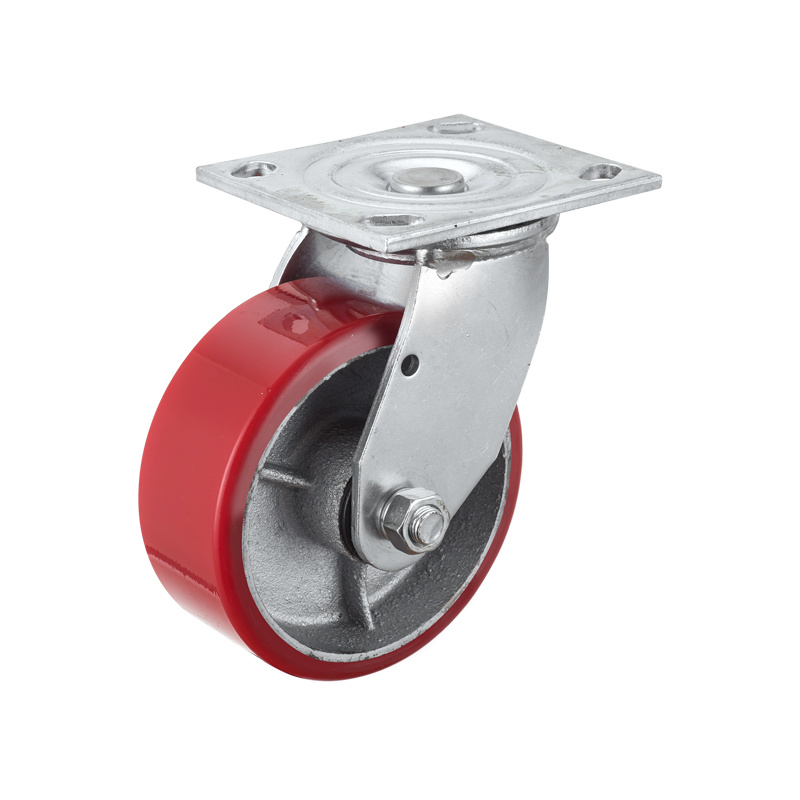 (5-03)    100mm,125mm,150mm,200mm,4"5"6"8" heavy duty swivel industrial caster ,trolley caster ,iron rim PU wheel