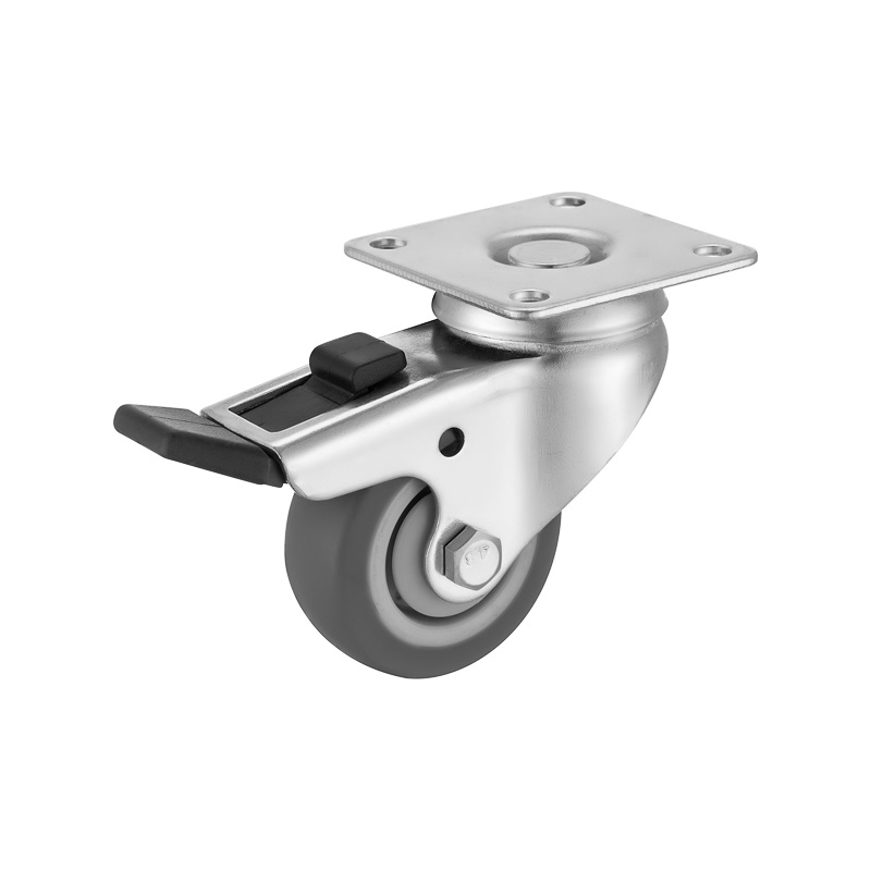 (2-12)   50mm ,75mm , 2"3" brake caster, light duty TPR caster ,ball bearing