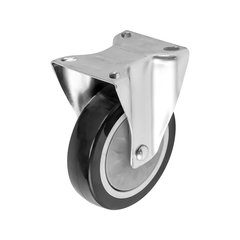 (7-12)     75mm,100mm,125mm,3"4"5" Fixed caster ,medium duty ,trolley caster ,PU wheel ,ball bearing