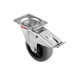 (4-29)    80mm ,100mm,125mm ,160mm .200mm 3"4"5"6"8" industrial TPR caster ,trolley caster ,with brake