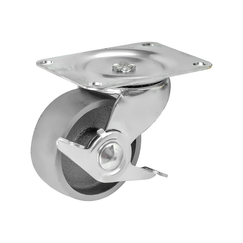 (6-06)    50mm,63.5mm,75mm,100mm 2", 2-1/2",3", 4" swivel caster ,medium duty ,trolley caster ,steel wheel, cast iron wheel with brake