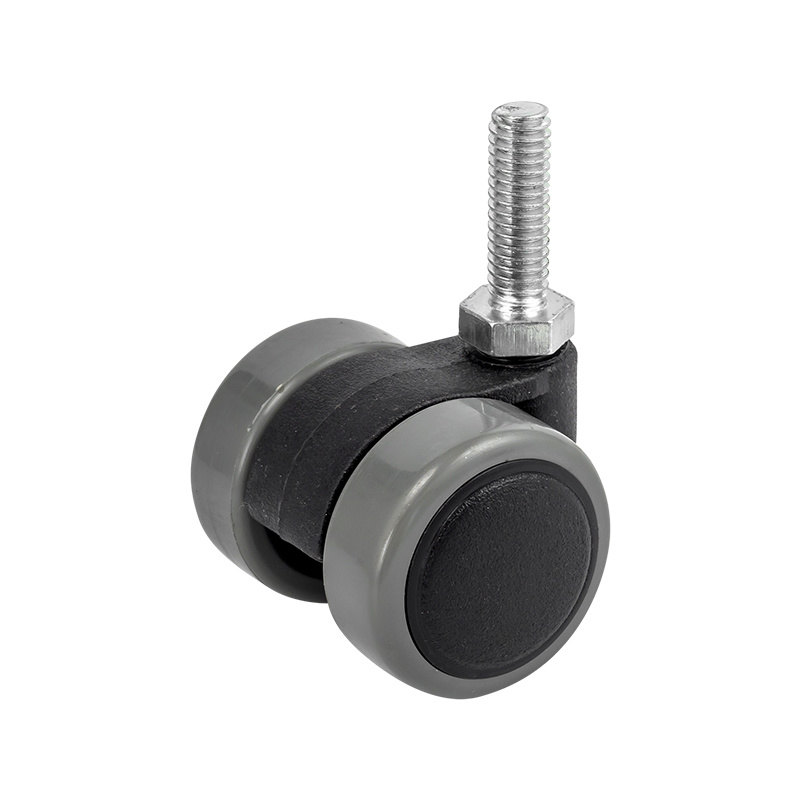 (1-05)    35mm PA.PU twin wheel caster ,chair caster ,threaded stem ,screw