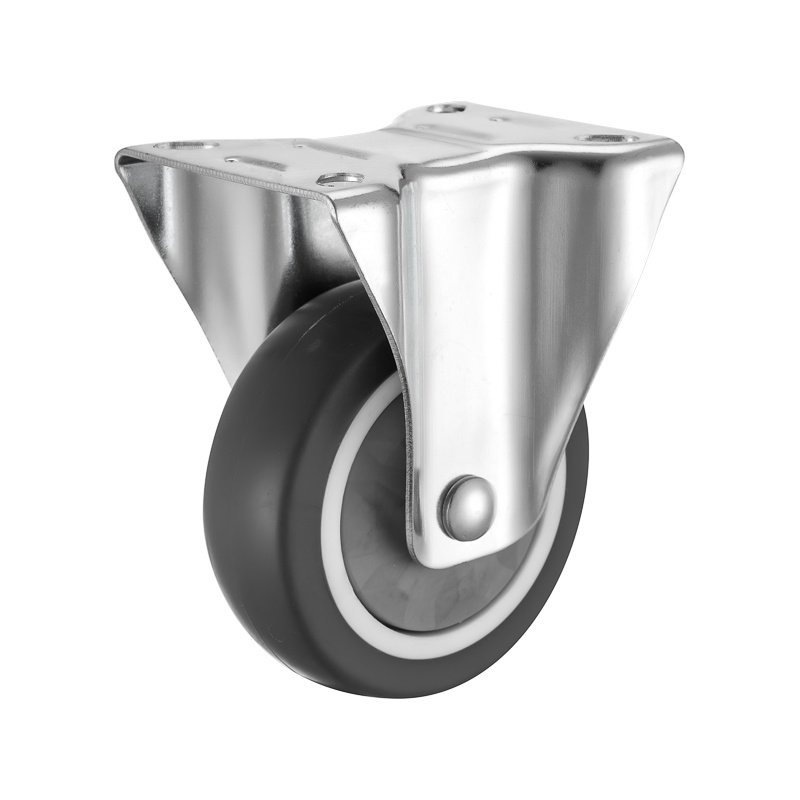 (7-10)     75mm,100mm,125mm,3"4"5" Fixed caster ,medium duty ,trolley caster ,TPR wheel ,ball bearing
