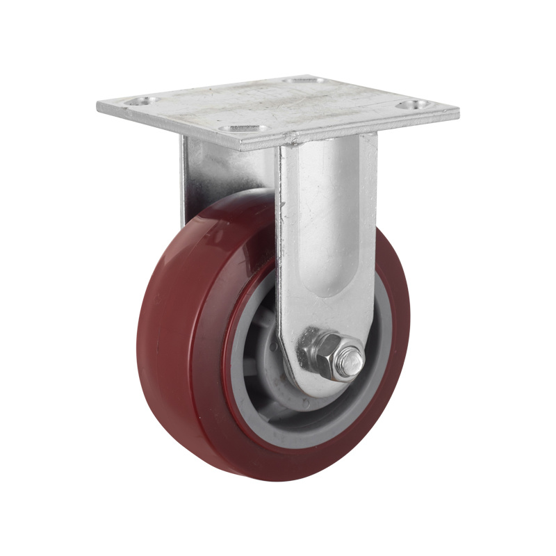 (5-08)    100mm,125mm,150mm,200mm,4"5"6"8" heavy duty Fixed industrial caster ,trolley caster ,PA rim PU wheel