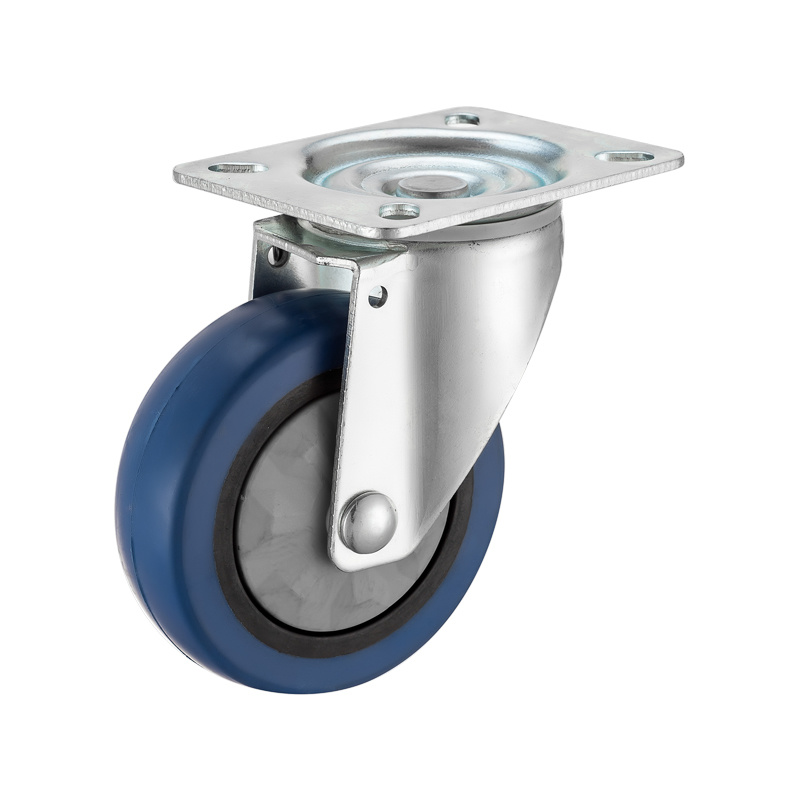 (7-05)     75mm,100mm,125mm,3"4"5"swivel caster ,medium duty ,trolley caster ,elastic rubber wheel ,ball bearing