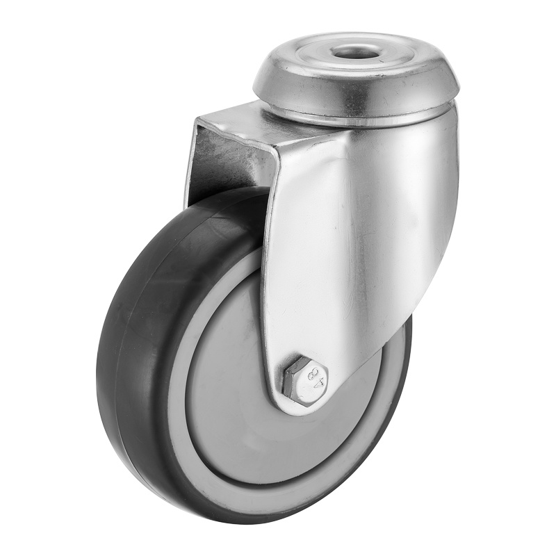 (3-04)    100mm ,125mm ,4"5" medium duty TPR caster ,silent caster,ball bearing ,bolt hole